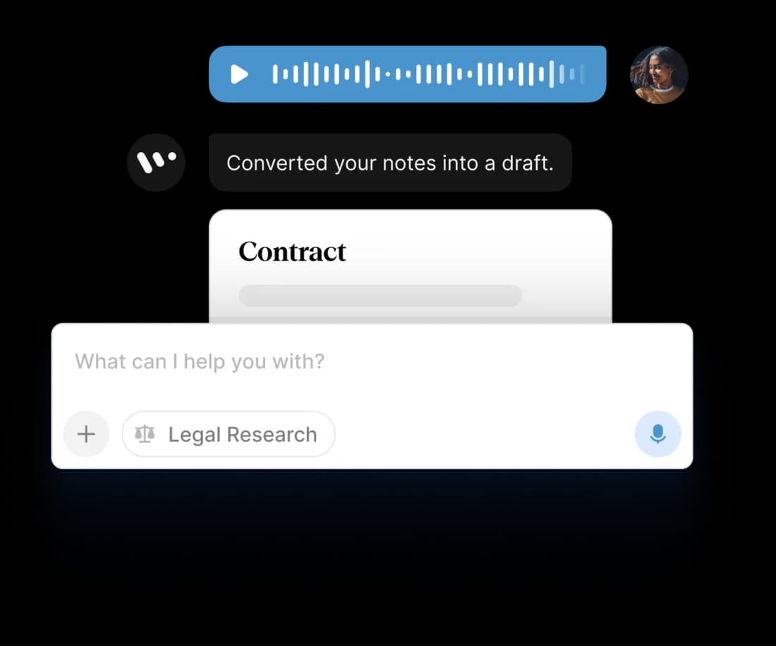Speak, and let AI write for you Whisperit legal dictation workspace turning spoken notes into a formatted document
